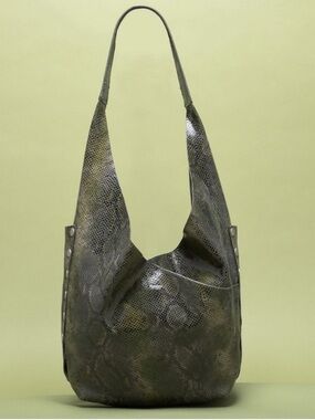 Hammitt Green Python Hobo Tom Shoulder Bag